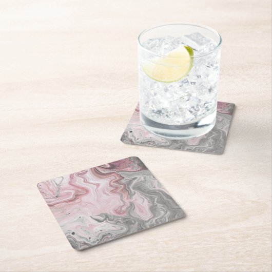 Mineralischwasser Rechteckiger Pappuntersetzer (Vor Ort)