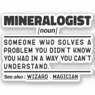 Mineralogin Noun Geology Science Lover Cool Aufkleber