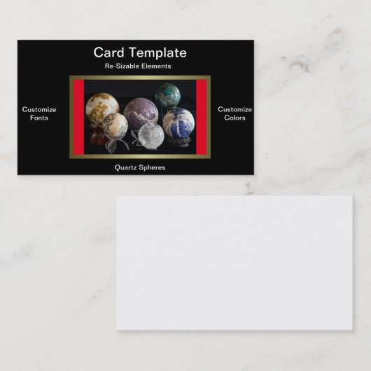 Mineralvorkommen - Säcke von Edelsteinen Visitenkarte (Vorne/Hinten)
