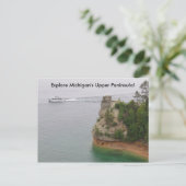 Miners Castle auf der Oberen Halbinsel von Michiga Postkarte (Stehend Vorderseite)