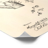 Miners Lamp Holder 1890 Patent Art Old Peper Poster (Ecke)