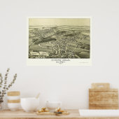 Miner's Mills, PA Panorama Karte - 1892 Poster (Küche)