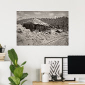 Miner's Shack - Comet Ghost Mine - Montana Poster (Heimbüro)
