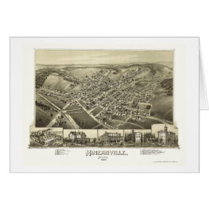 Minersville, panoramische Karte PAs - 1889