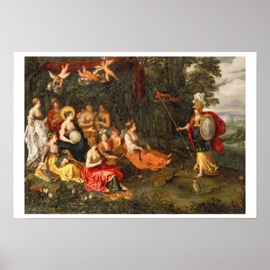 Minerva Besuch der Mäuse auf dem Helikon des Berge Poster (Vorne)