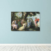 Minerva mit den Musen Leinwanddruck (Insitu (Holzboden))