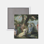 Minerva mit den Musen Magnet (Vorderseite/Rückseite)