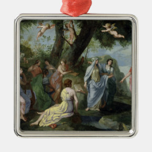 Minerva mit den Musen Ornament Aus Metall