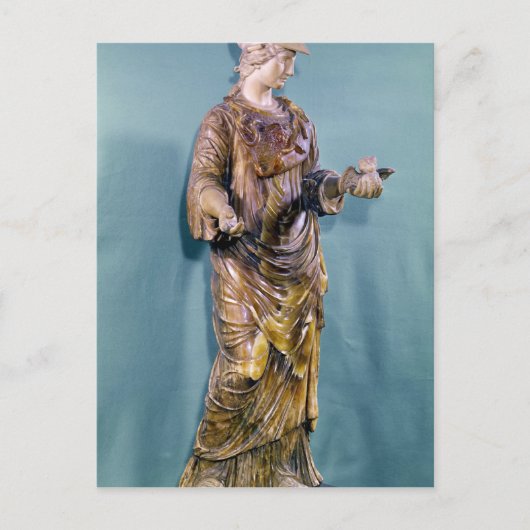 Minerva mit einer Eule, Kopie eines 6. Jahrhundert Postkarte (Vorderseite)
