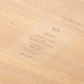 Minerva Modern Elegante Wedding Save the Date Acryleinladungen (Ablage )