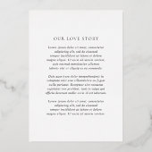 Minerva Modern Elegante Wedding Save the Date Folieneinladung (Rückseite)