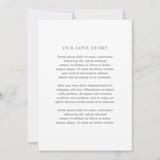 Minerva Moderne Elegante Hochzeit Einladung (Rückseite)