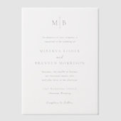 Minerva Moderne Elegante Hochzeit Pergament Einladungen (Vorderseite)