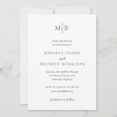 Minerva Moderne Elegante Hochzeit Save The Date (Vorderseite)