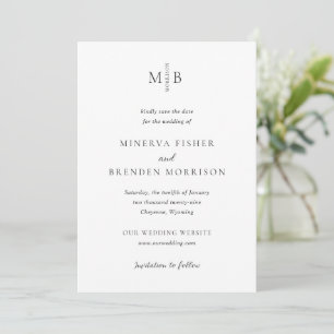 Minerva Moderne Elegante Hochzeit Save The Date