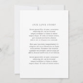 Minerva Moderne Elegante Hochzeit Save The Date (Rückseite)