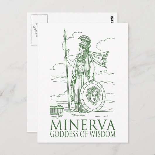 Minerva Postkarte (Vorne/Hinten)
