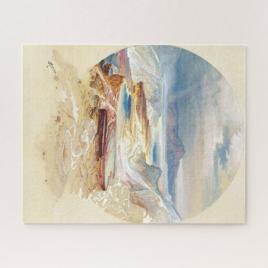 Minerva Terrace, Yellowstone von Thomas Moran Puzzle (Horizontal)