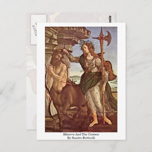 Minerva und Centaur von Sandro Botticelli Postkarte (Vorne/Hinten)