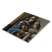 Minervas stille Vigil - römische Göttin Fliese (Seite)