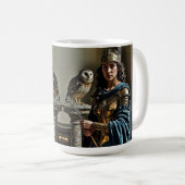 Minervas stille Vigil - römische Göttin Kaffeetasse (VorderseiteRechts)