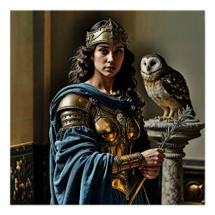 Minervas stille Vigil - römische Göttin Poster