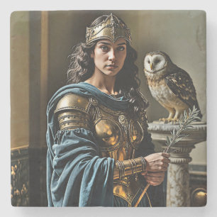 Minervas stille Vigil - römische Göttin Steinuntersetzer