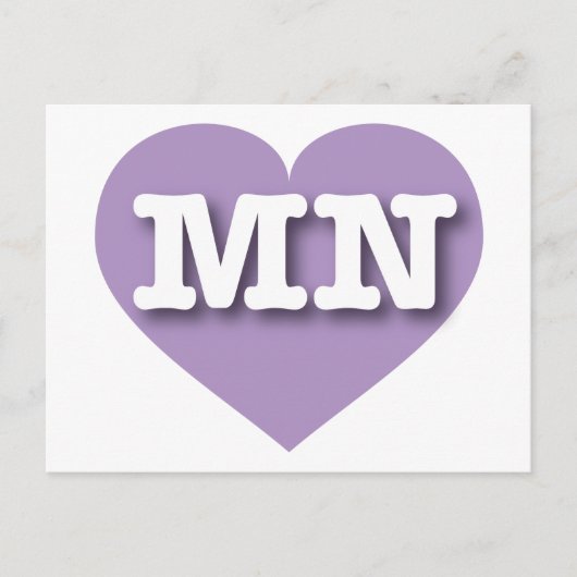 MInesota Lavender Heart - I Liebe MN Postkarte (Vorderseite)