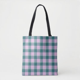 Ming and Melanie Plaid Pink Teal Tasche