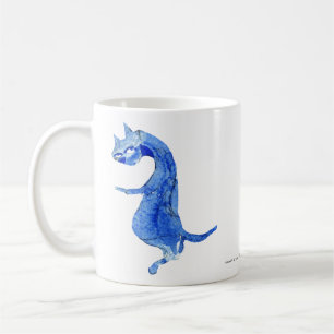 MING Blaue Katzen - Kobi Wasserfarbe Kaffeetasse