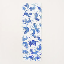 Ming Blaue Schwebende Katzen Yoga Mat