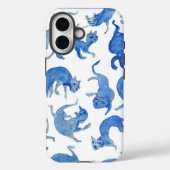 Ming Blue Floating Cats Phone Case - Miao-Chi (Rückseite)