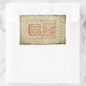 Ming-Dynastie-Geld-Aufkleber - 16. Jahrhundert Rechteckiger Aufkleber (Tasche)