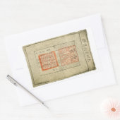 Ming-Dynastie-Geld-Aufkleber - 16. Jahrhundert Rechteckiger Aufkleber (Umschlag)