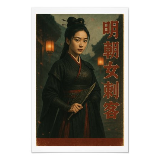 Ming Dynsty Assassin Retro Art Fotodruck (Vorne)