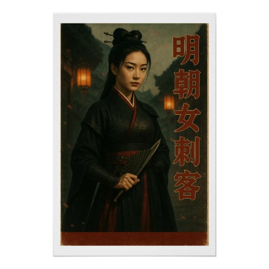 Ming Dynsty Assassin Retro Art Poster (Vorderseite)