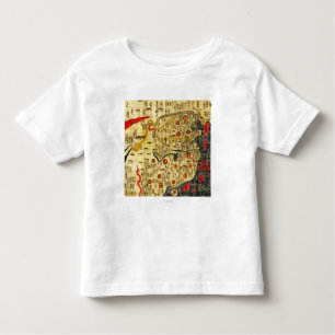 Ming Reich, ChinaPanoramic MapChina Kleinkind T-shirt