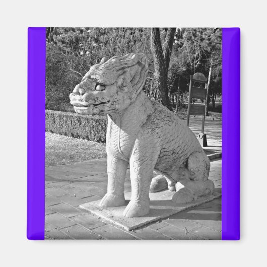 Ming Tombs Dragon B&W Magnet (Vorne)