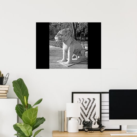 Ming Tombs Dragon B&W Poster (Heimbüro)