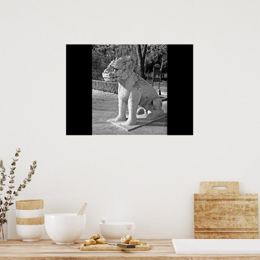 Ming Tombs Dragon B&W Poster (Küche)