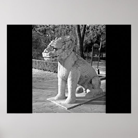 Ming Tombs Dragon B&W Poster (Vorne)