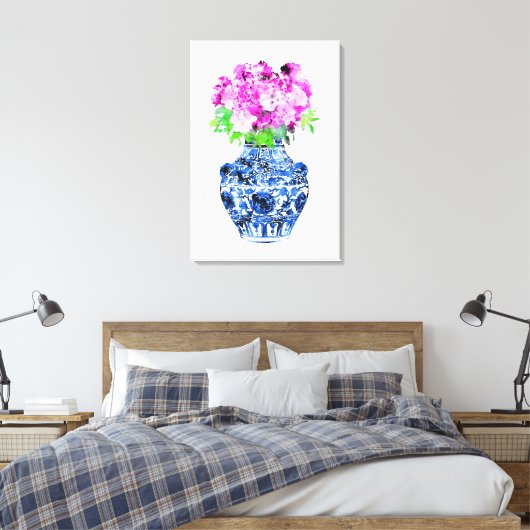 Ming Vase Leinwanddruck (Insitu (Schlafzimmer))