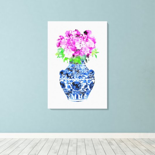 Ming Vase Leinwanddruck (Insitu (Holzboden))