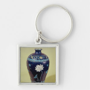 Ming Vase mit der drei Farbdekoration Schlüsselanhänger