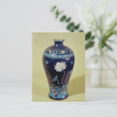 Ming Vase mit drei Farben Dekoration Postkarte (Stehend Vorderseite)
