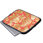 Ming Vase Patterns Laptopschutzhülle (Vorne Knopf)