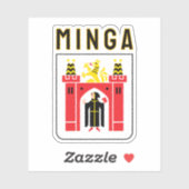 Minga Wappen, Bayern Aufkleber (Blatt)