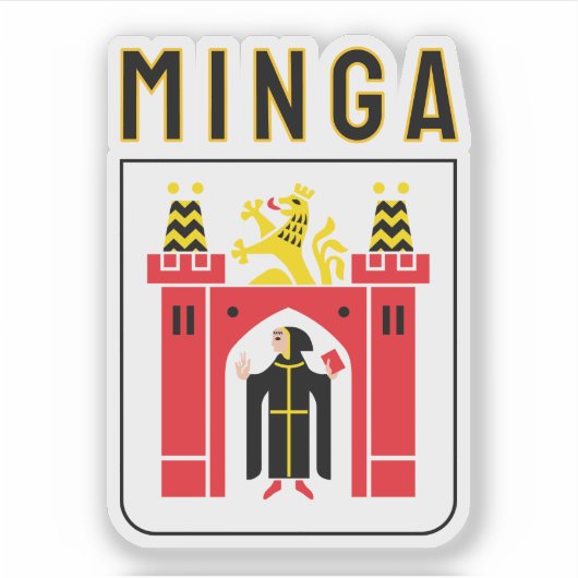 Minga Wappen, Bayern Aufkleber (Vorderseite)