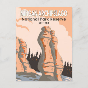 Mingan-Archipel-Nationalparkreservat Vintage Postkarte