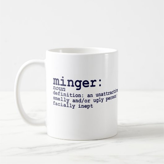 MINGER DEFINITIONS-KAFFEE-TASSE KAFFEETASSE (Links)
